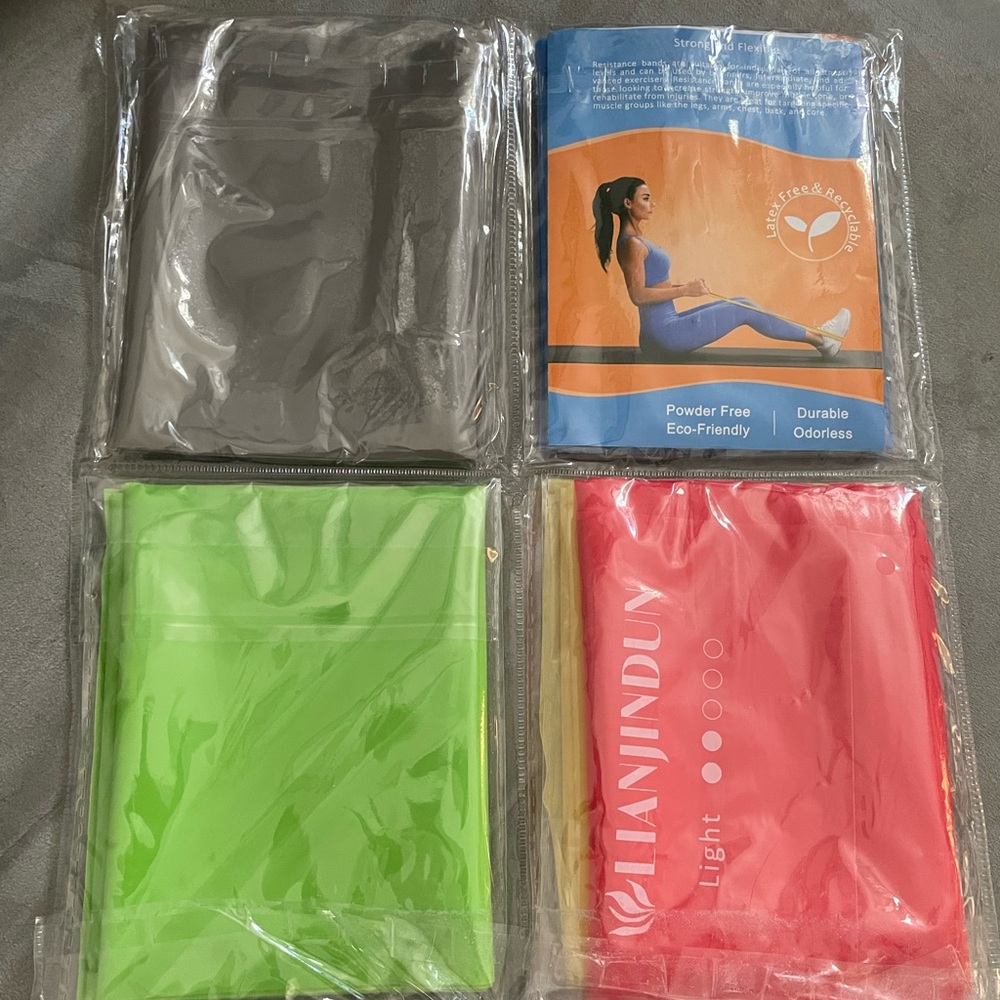 Professional Resistance Bands for Pilates, Rehab,Fitness for all levels! 5 pack!
